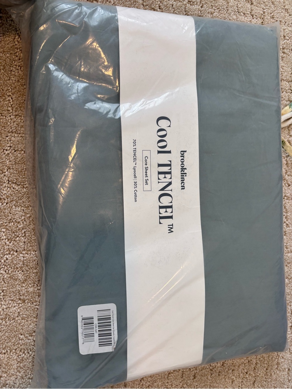 Brooklinen Cool TENCEL™ Sheet Set Queen coastline color NWT